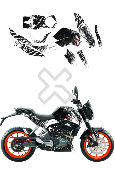 Duke 200 Venom Sticker | Duke 200 Bs4 Venom Wrap